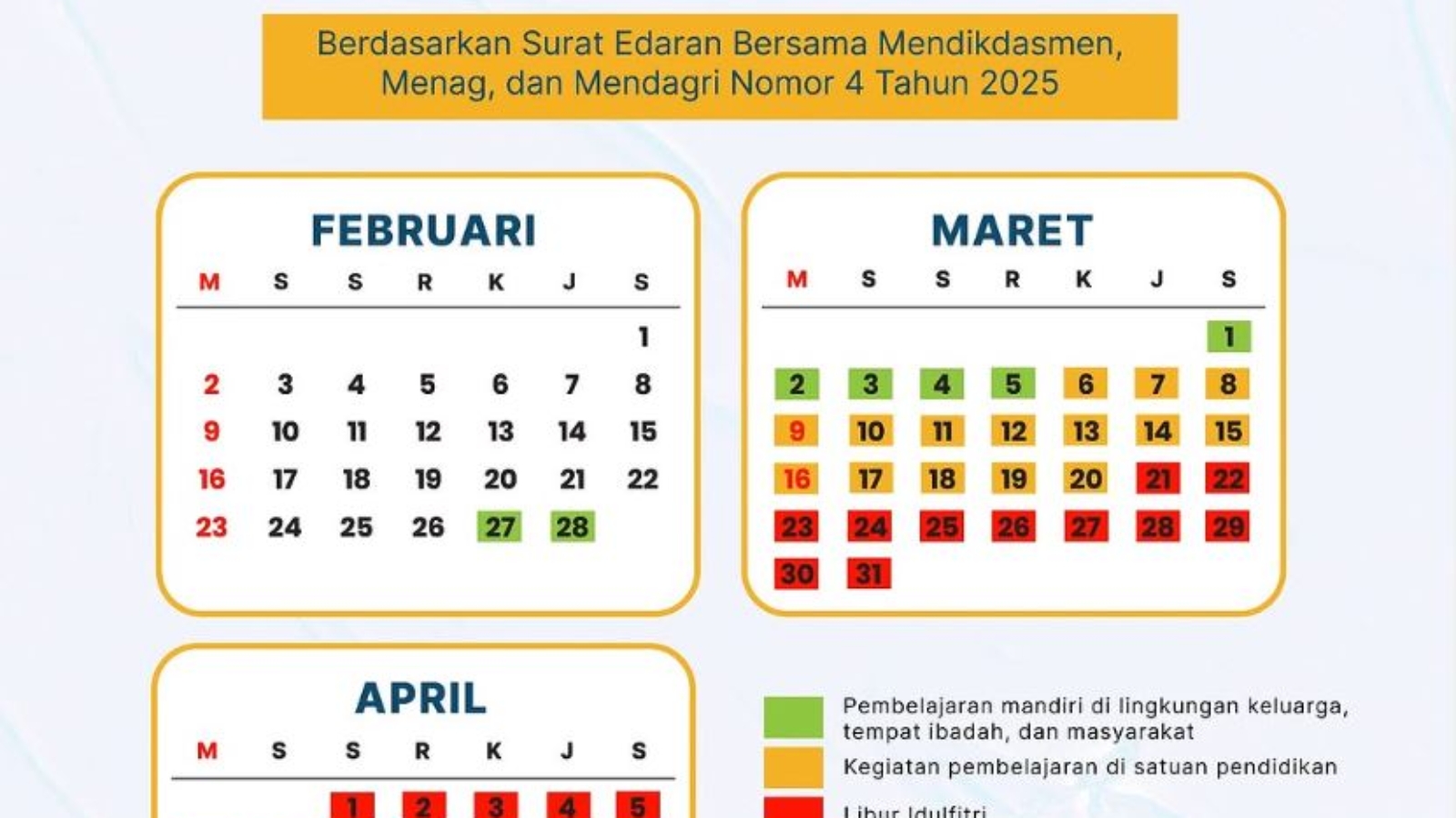 Perubahan Kalender Pembelajaran di Bulan Ramadan Tahun
